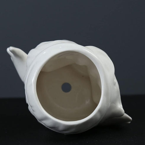 Vaguelly Cute Succulent Planter Angel Statue Head Face Planter Pot Ceramic Flower Pot Cactus Container with Drainage Hole Pens Holder for Indoor O...