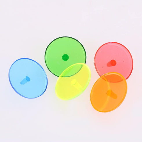 100 Pcs Clear Plastic Round Golf Ball Position Markers for Golf and Baseball Mixed Colors...