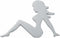 GG Grand General 90491 6 X 4 Inches Chrome Sitting Nude with Adhesive Tape, Face Left, Small...