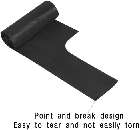 4 Gallon Trash Bag,Bathroom Trash Bags, Kitchen Garbage Bags, With Handle Black 90 Pcs for Office, Waste Basket, Disposable Plastic Outdoor Portab...