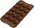 silikomart | SCG28 Silicone Mould for Choco Flame Chocolates, Non-Stick, 15 Chocolates, Pack of 1 Mould for Sweets, Easy Choc 3D, Ø 27 h 28 mm, Ma...