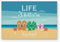 Door Mat Ocean Beach Slippers Starfish Shell Life is Better in Flip Flops Welcome Non-Slip Mats Funny Doormat Decor for Bathroom Kitchen Front Por...