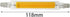 2PCS 118mm R7S LED Bulb Halogen Equivalent 118mm J-Type 20W120V R7S Base Double Ended Base J Type Floodlight Halogen Replacement 360 Degree Beam A...
