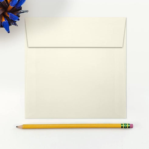LUXPaper Square Invitation Envelopes | Peel & Press | 6" x 6" | Natural Linen | 80lb. Text | 50 Qty...