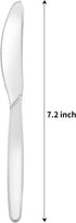 Plastic Knives Heavy Duty, Clear Disposable Party Supply, Pack of 80...