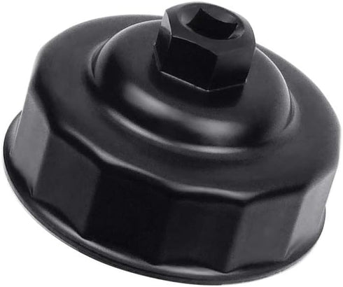 65mm 14 Flute Cup Style Oil Filter Wrench, Black, Steel...