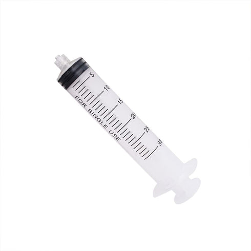 6 pcs 30 ML/CC Plastic Syringe Disposable Individual Sealed Wrap Without Needle with Measurement for Scientific Feeding Pets Labs Watering Dispens...