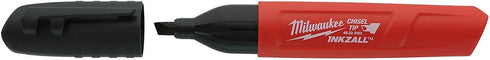Milwaukee 48-22-3103 Inkzall Chisel Tip Multi Surface Jobsite Marker w/Water, Oil, and Dust Resistance, 6 Pack...