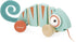 Janod - Tropik Pull-Along Chameleon - Wooden Early-Learning Toy - Silent Wheels - Educational Walking and Balancing Toy - Water-Based Paint - 1 Ye...