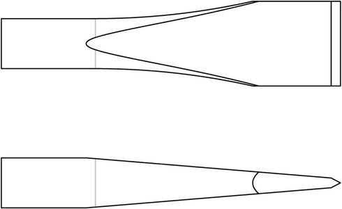 Chicago Pneumatic A046073 - Flat Chisel - 3/4 x 7 Inch (19 x 180 mm) Long, 0.401 Inch (10.2 mm) Round Shank...