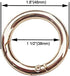 8pcs Light Gold Spring O Ring,Round Carabiner Snap Clip Trigger Spring Keyring Buckle,O Ring for Bags,Purses BBC3 (1 1/2''(3.8cm), Light Gold)…...