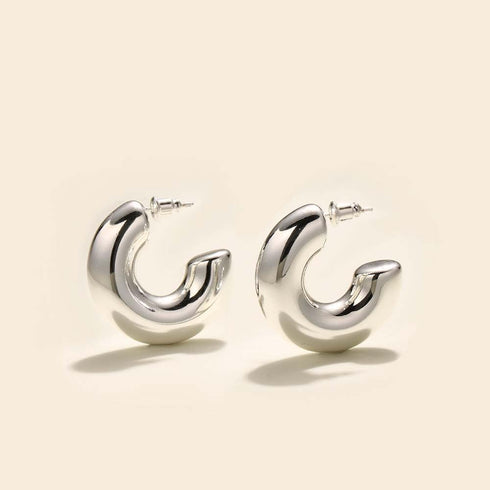 Chunky Hoop Earrings for Women 14K Gold Plated Drop Earrings Hypoallergenic Statement Earrings for Women Trendy Gold Jewelry...