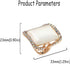 Retro Big Rectangle Statement Ring for Women Girls Gold Plated Cubic Zirconia Geometric Band Rings Comfort Fit CZ Engagement Wedding Birthday Chri...