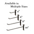 NAHANCO Metal GWH8B 8" Black Gridwall Peg Hooks (Pack of 12)...