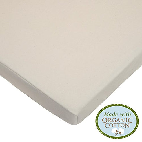 American Baby Company Knit Fitted Pack N Play Playard Sheet Made with Organic Cotton, Natural Color, Soft Breathable, for Boys and Girls...