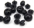 100PCS 10mm Black Safety Eyes Buttons Plastic Solid Domed Round Beads, for Clothing, for Shirts, Skirts, Coat, for Doll Animal Stuffed Toys, Handm...