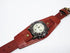 Handmade Men Watches Vintage Punk Hip-hop Gothic Soft Wide Leather Fashion Cuff Women Wristwatch Round Bronze Dial Quartz...