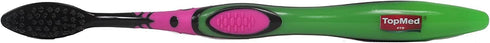 TOPMED ETS Smokers Charcoal Toothbrush Extra Hard (Color May Vary) (3 Count (Pack of 1))...