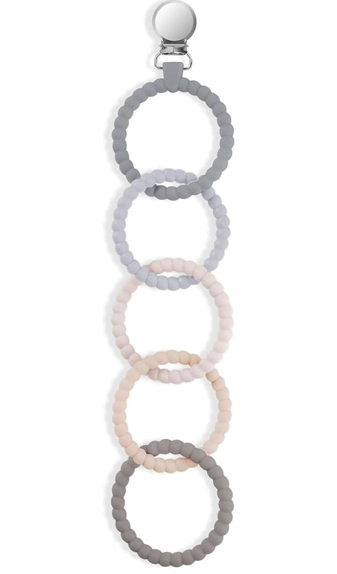 Avee & Co Silicone Teether Rings, Baby Teether Rings, Baby Teether Link with Pacifier Clip, Attachable Teether Chew Toy for Babies, BPA Free Teeth...