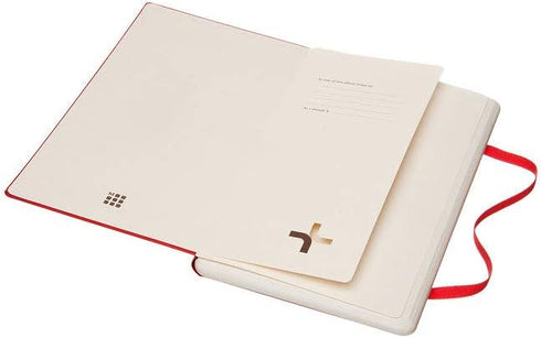 Moleskine Paper Tablet Hard Cover Smart Notebook, Dotted, Large (5" x 8.25") Scarlet Red - Compatible w/ Moleskine Pen+ Ellipse (Sold Separately) ...