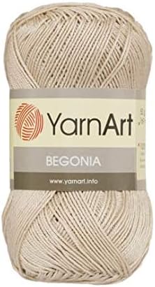 Yarnart Begonia, 100% Mercerized Cotton, 1.76 Oz (50g) / 185 Yrds (169m) Fine Sport: 2, amigurumi Yarn, Summer Yarn (4660)......