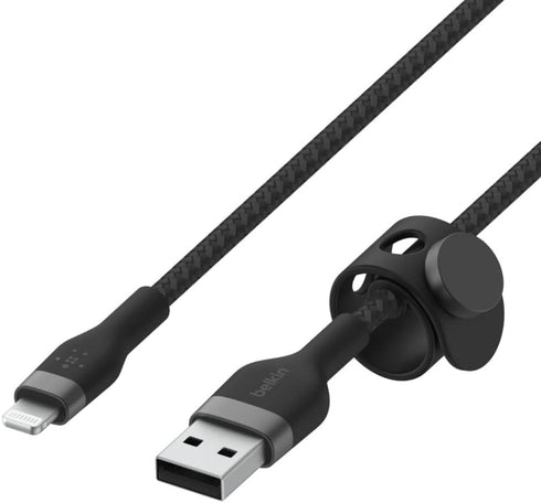 Belkin BoostCharge Pro Flex Braided USB Type A to Lightning Cable (1M/3.3FT), MFi Certified Charging Cable for iPhone 14, 13, 12, 11, Pro, Max, Mi...