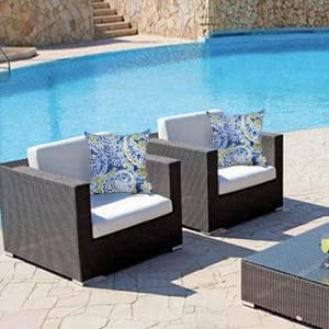 Outdoor Pillows Case, 2PCS Waterproof Outdoor Pillow Covers 18x18 Inch Outdoor Lumbar Pillow Covers Home Decor for Furniture Patio Couch Bed Sofa ...