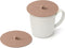 Carrotez 2 Pack Silicone Cup Cover Lids, 4.3 Inch Mug Covers, Reusable Silicone Coffee and Tea Cup Lids - Pink Beige...