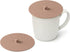 Carrotez 2 Pack Silicone Cup Cover Lids, 4.3 Inch Mug Covers, Reusable Silicone Coffee and Tea Cup Lids - Pink Beige...