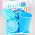 Re-Play Kids Dinnerware Set - 10 oz. Open Cup, 7" Flat Plate, 12 Oz. Bowl, Rounded Tip Fork and Deep Scoop Spoon - Dishwasher/Microwave Safe - Mad...