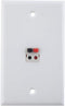 1 Port Speaker Jack Speaker Module Keystone Single Gang Wall Plate Speaker Wall Plate for Home Theater - White (1-Port)...
