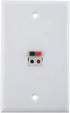 1 Port Speaker Jack Speaker Module Keystone Single Gang Wall Plate Speaker Wall Plate for Home Theater - White (1-Port)...
