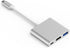 USB Type-c 3.0 to HDMI 4K Adapter, USB Hub to HDMI + USB 3.0 Standard + PD Charging Port 3 in 1 Adapter for iPad, Macbook Pro/Air, Dell, Galaxy, D...