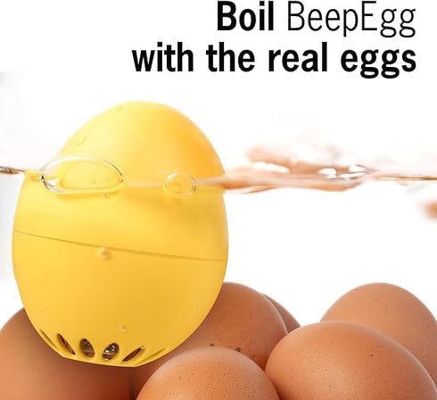 BeepEgg Basic Red – Egg Timer for Boiling Eggs – Musical Egg Cooker for Soft, Medium, Hard Boiled Eggs – Food Safe – Singing Floating Egg Timer – ...