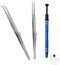 3pcs Stainless Steel Holder Pick Up Claw Tweezers Tool Set Diamond Stone Jewelers Tools Holder for Jewelry Making Craft Claw Self Locking Tweezers...