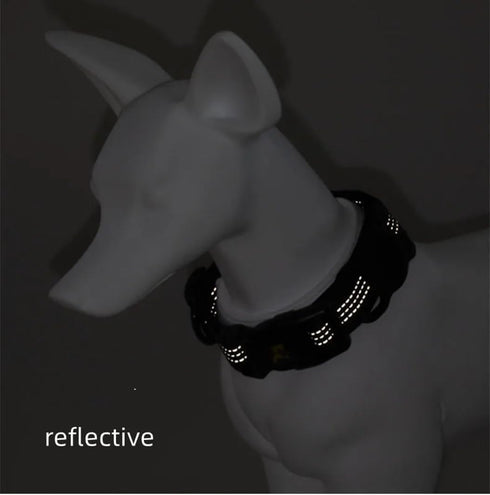 Airtag Dog Collars | Adjustable Nylon Reflective Dog Collar | Pet Collars with Apple Airtag Dog Collar Holder and Soft Breathable Neoprene Padding...