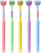 1pcs Random Color Three-Sided Soft Hair Toothbrush,Toothbrush Medium,Effective Wrap-Around Design,Deeply and Thoroughly To Clean Teeth and Gums,Ma...