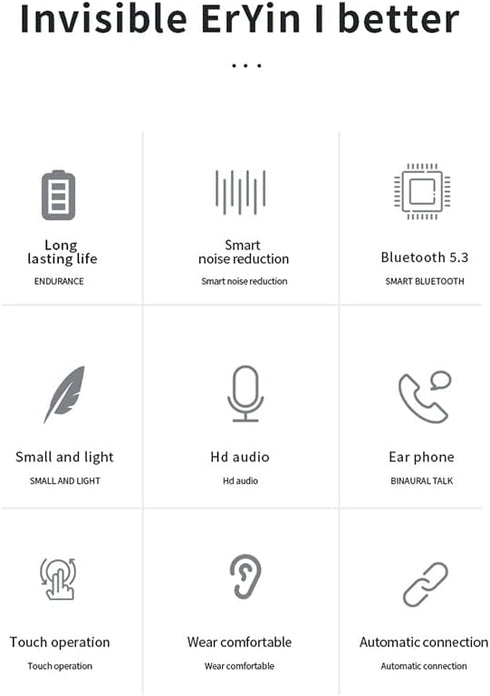 BD&M Wireless Earbuds, HiFi Digital LED Display Stereo Gaming Earbuds Bluetooth Headphones, TWS Wireless Earphones in-Ear Ear Buds, for Gaming, Wo...