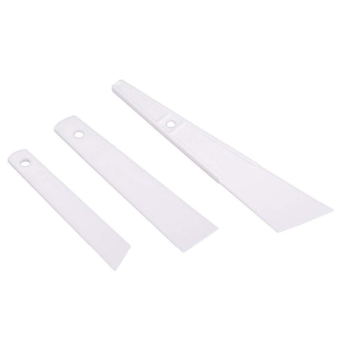 3 Pieces Different Size Glue Spreader Sticks Glue Applicator Adhesive Applicator Painting Scrapers for Handmade DIY PU-Leather Craft Tool, White...
