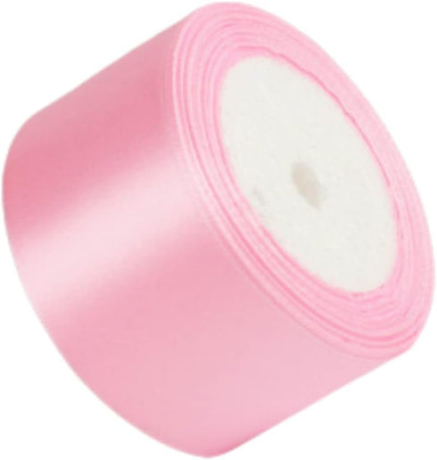 2" Wide Single Face Satin Ribbon Roll for Wedding, Sewing Projects, Gift Wrapping and Crafting Projects, 25 Yards (Pink)...
