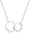 Sterling Silver Two Interlocking Circles Necklace Infinity Mother Daughter Necklace, Best Friend Sister Necklace Birthday Gift...