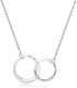 Sterling Silver Two Interlocking Circles Necklace Infinity Mother Daughter Necklace, Best Friend Sister Necklace Birthday Gift...