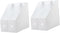 2pcs Plastic File Storage Rack Shelves for Desktop Organizer, White, 20in...