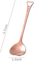 jinyatu Stainless Steel Dessert Spoon Creative Cute Heart Shaped Espresso Spoons Kitchen Accessory for Cake Tea Sugar Ice Cream Fruit 8 pieces (ro...
