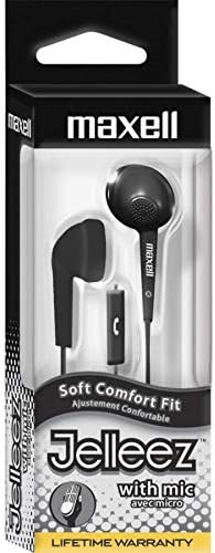Maxell 191569 Earbuds w/ Mic, Soft Comfort Fit, Black...