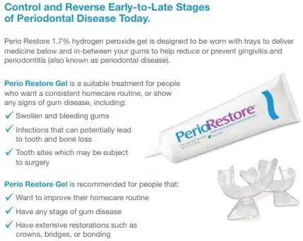 Perio Restore Gel 3 Ounce Tube; 1.7% Hydrogen Peroxide Oral Cleansing Treatment Gel. Mint Flavor...