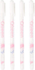 Jectse 4Pcs White Ink Gel Pen Set, 0.8mm Highlighter Marker White Ink Gel Pen,DIY Greeting Card White Ink Refills Neon Craft Doodling Pen,for Stud...