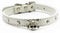 Cute Dazzling Sparkling Elegant Fancy Skull Diamond Crystal Rhinestone Leather Small Pet Dog Cat Collar Puppy(White,M)...