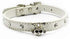 Cute Dazzling Sparkling Elegant Fancy Skull Diamond Crystal Rhinestone Leather Small Pet Dog Cat Collar Puppy(White,M)...
