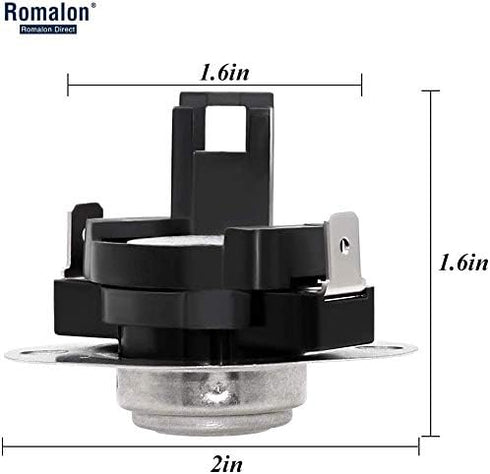 Romalon WP8557403 Thermostat Replacement 8557403 Dryer High Limit Thermostat Compatible with Whirlpool Dryer Part WED9200SQ1